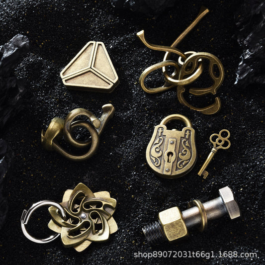 Luban Lock Puzzle Toy - High IQ Metal Unlocking Game